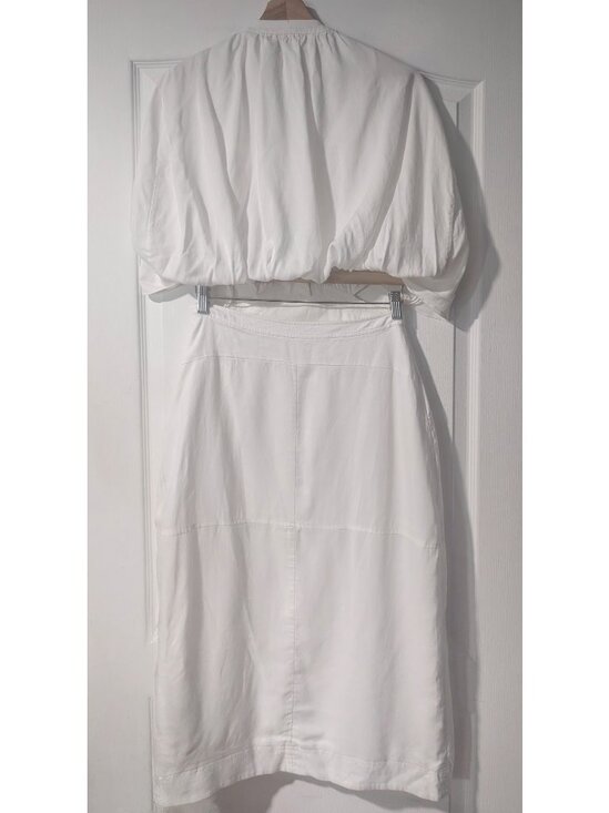 SIMKHAI | Inara Linen Midi Dress In White - Picture 7 of 16